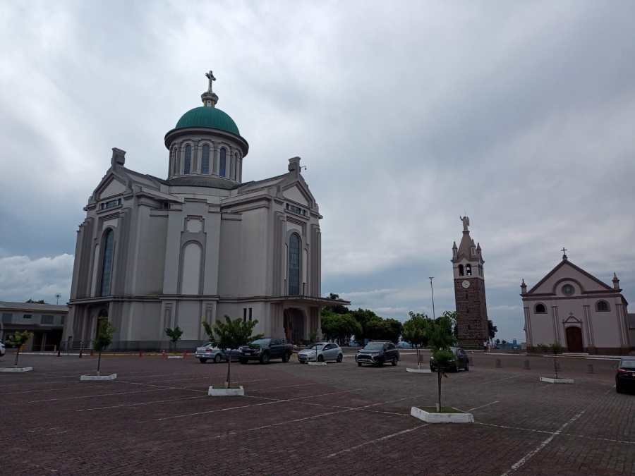 Reforma da cúpula do Santuário de Nossa Senhora de Caravaggio é concluída com investimento de mais de R$ 1 milhão